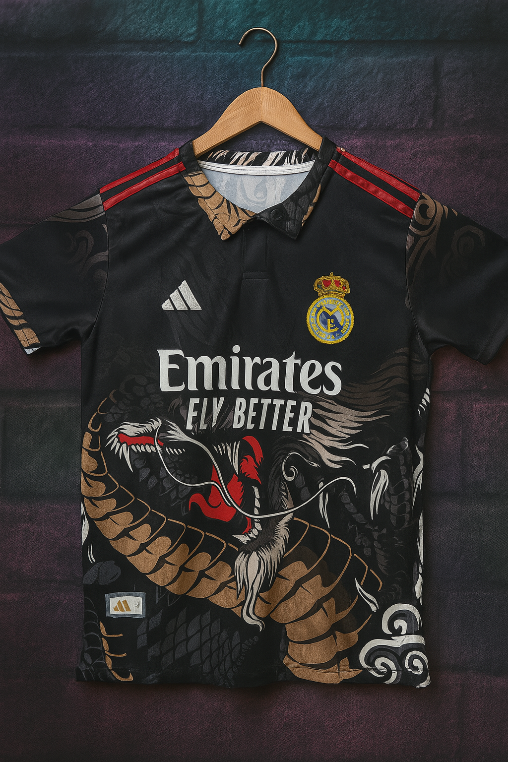 Real Madrid Black Dragon Jersey – 25/26 Inspired (Fan Copy)