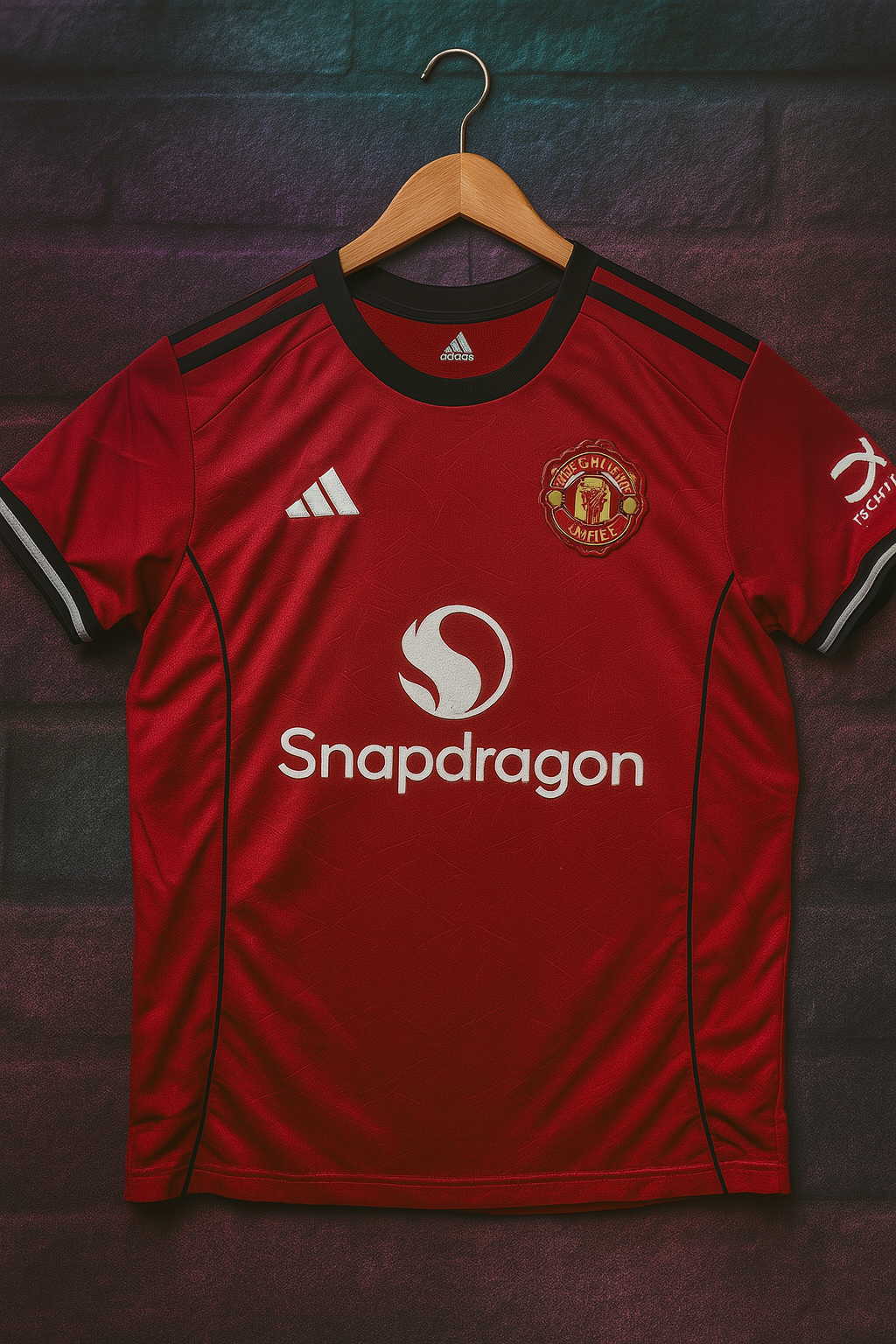 Manchester United 23/24 Home Jersey – Snapdragon Edition (Fan Copy)